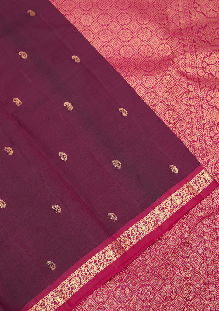 Purple Zariwork Pure Silk Saree