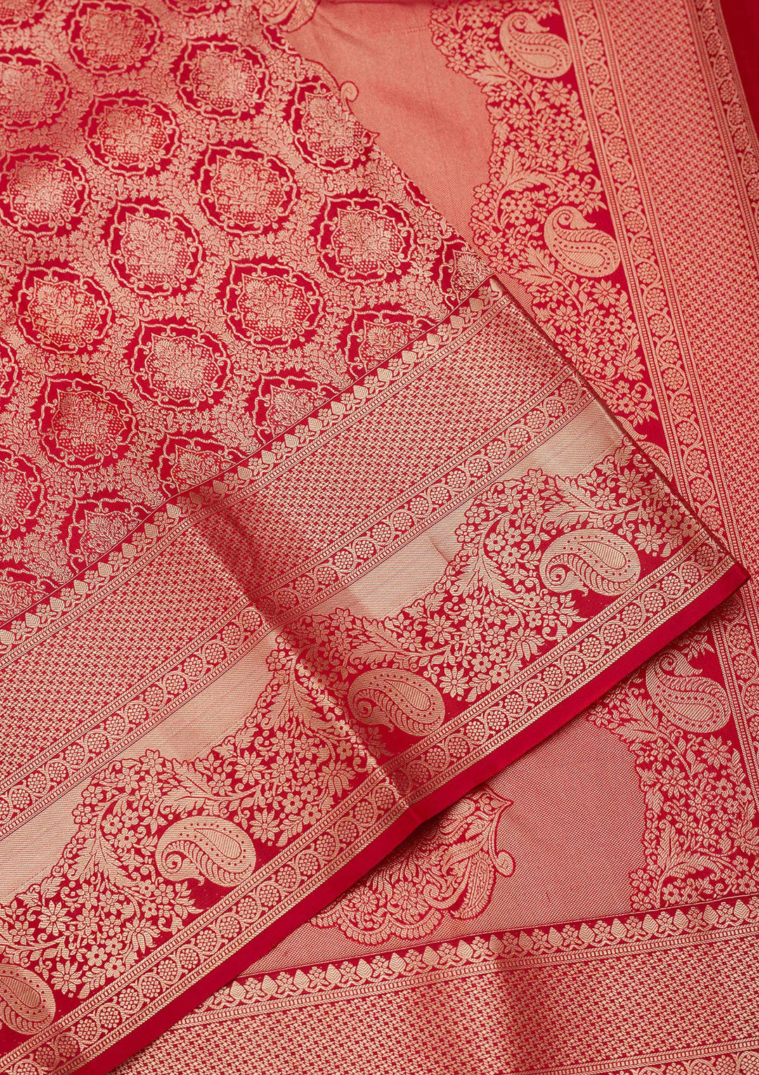 Red Zariwork Pure Silk Saree