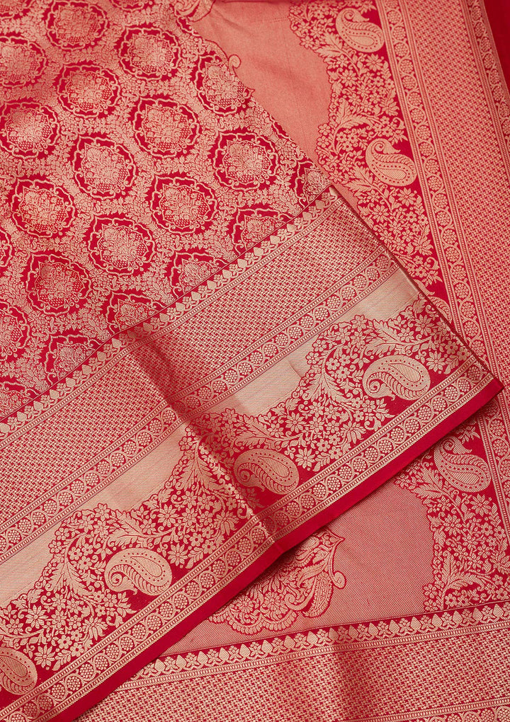 Red Zariwork Pure Silk Saree