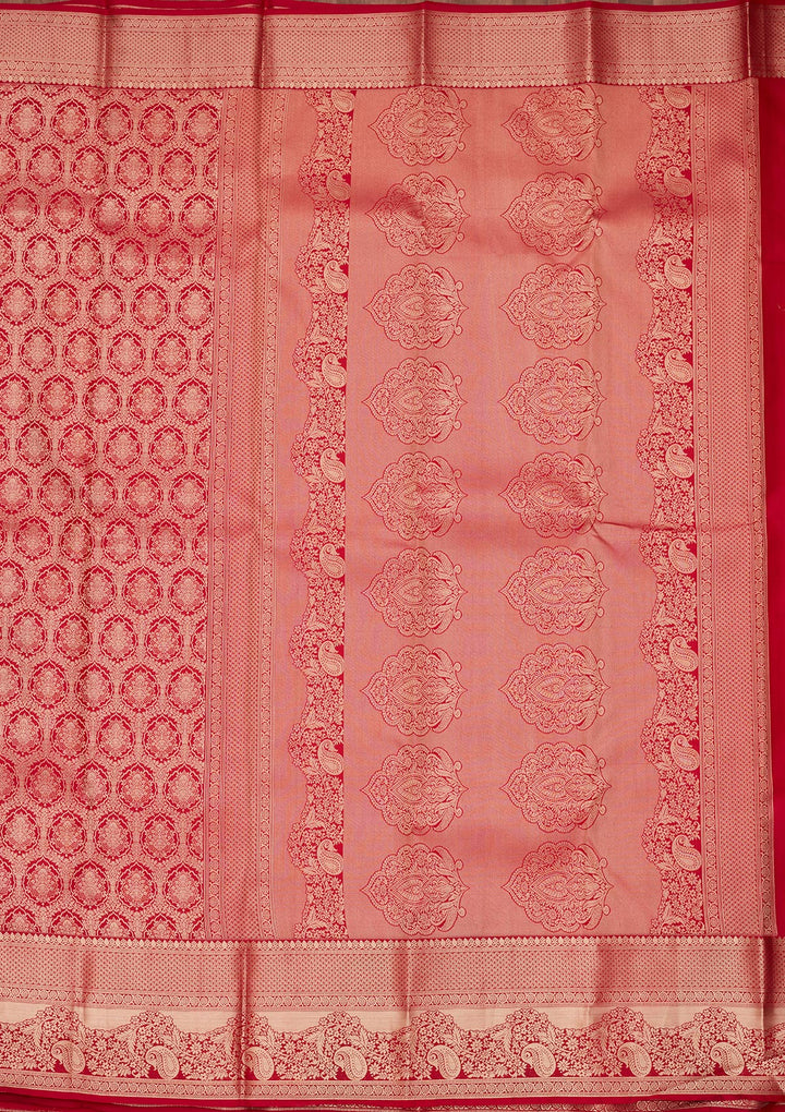 Red Zariwork Pure Silk Saree