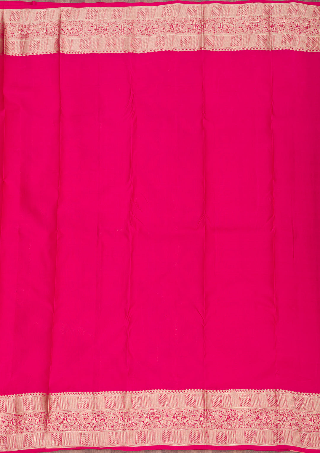 Rani Pink Zariwork Pure Silk Saree