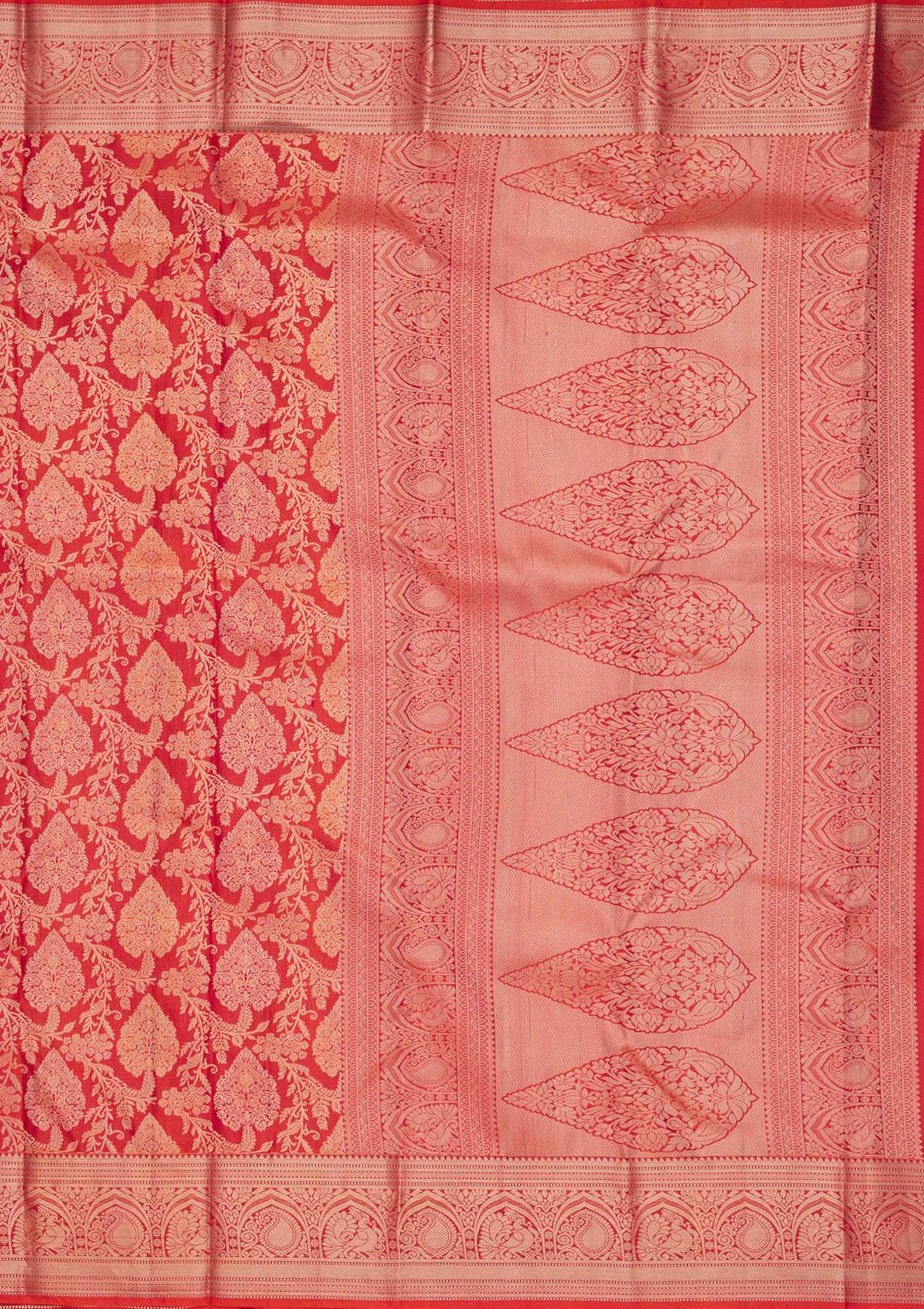 Orange Zariwork Pure Silk Saree