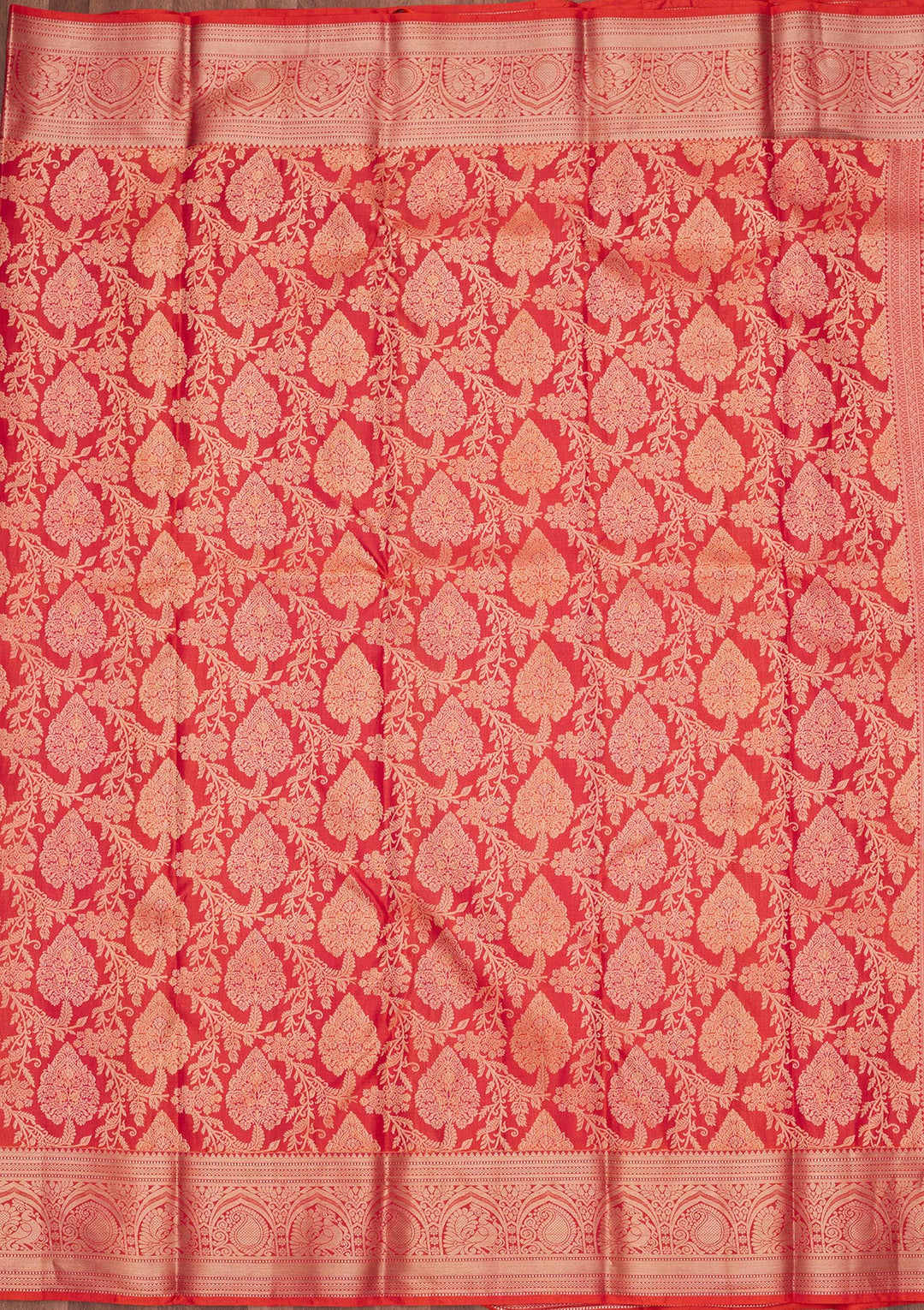 Orange Zariwork Pure Silk Saree