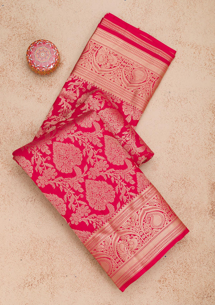 Red Zariwork Pure Silk Saree