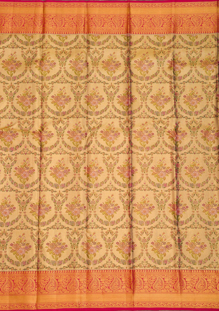 Gold Zariwork Pure Silk Saree