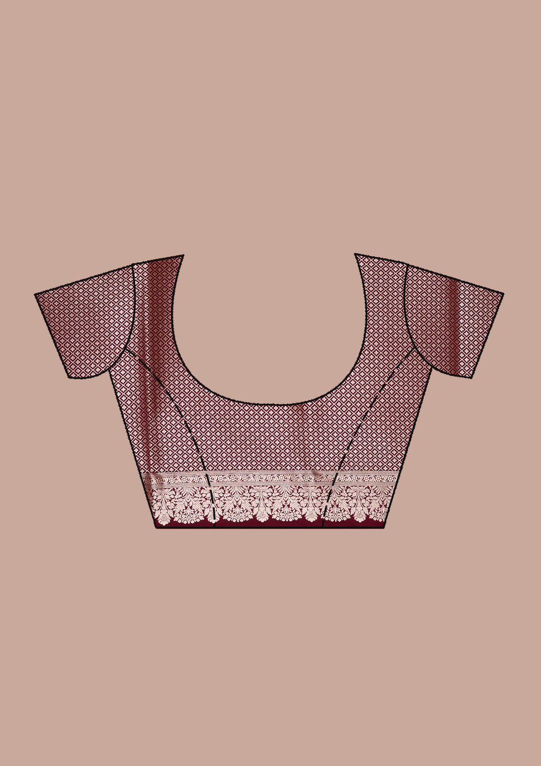 Maroon Zariwork (Gold) Banarasi Silk Saree