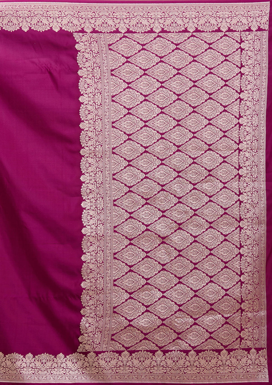 Wine Zariwork (Gold) Banarasi Silk Saree