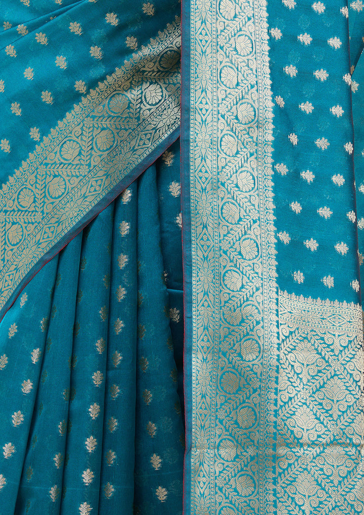 Rama Green Banarasi Silk Saree