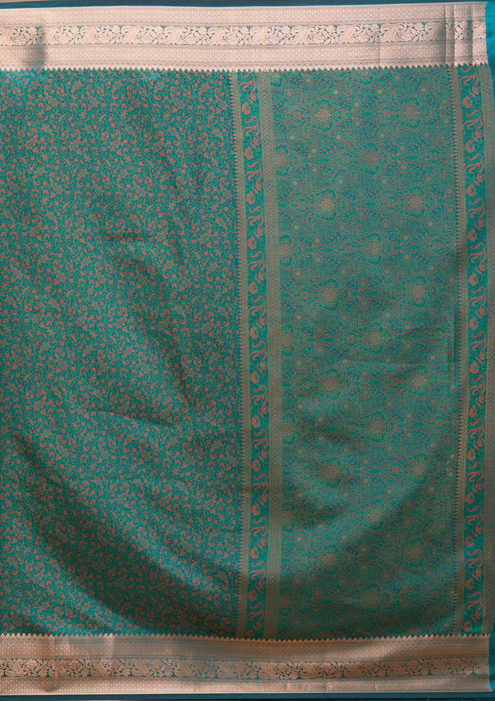 Rama Green Zariwork (Gold) Banarasi Silk Saree