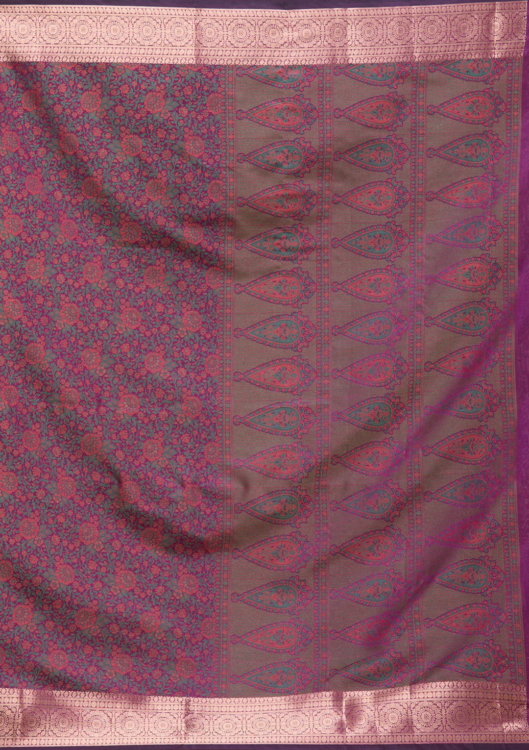 Purple Zariwork (Gold) Banarasi Silk Saree