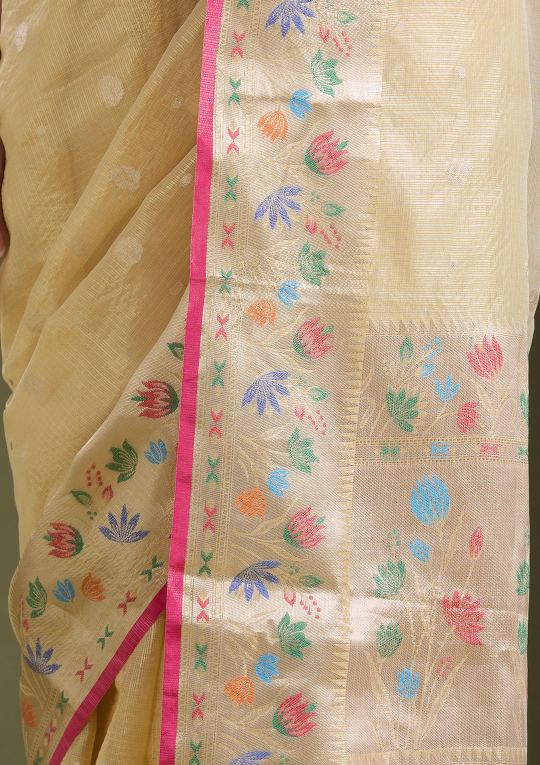 Yellow Zariwork (Gold) Banarasi Silk Saree