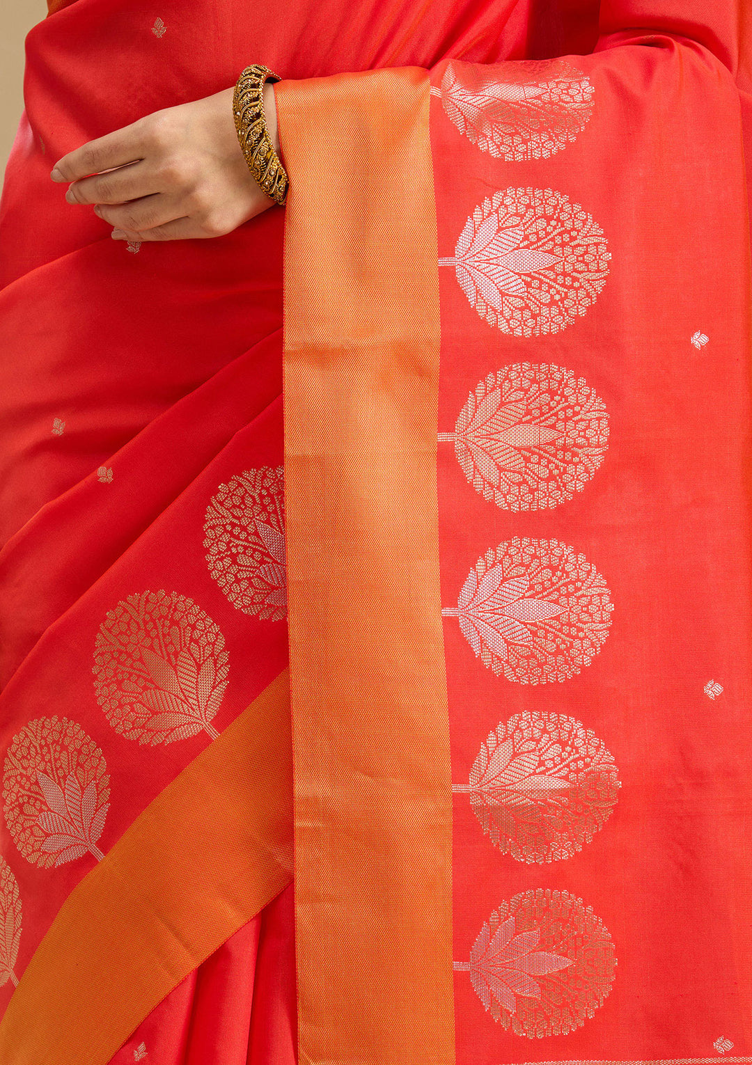 Red Zariwork (Gold) Silk Saree