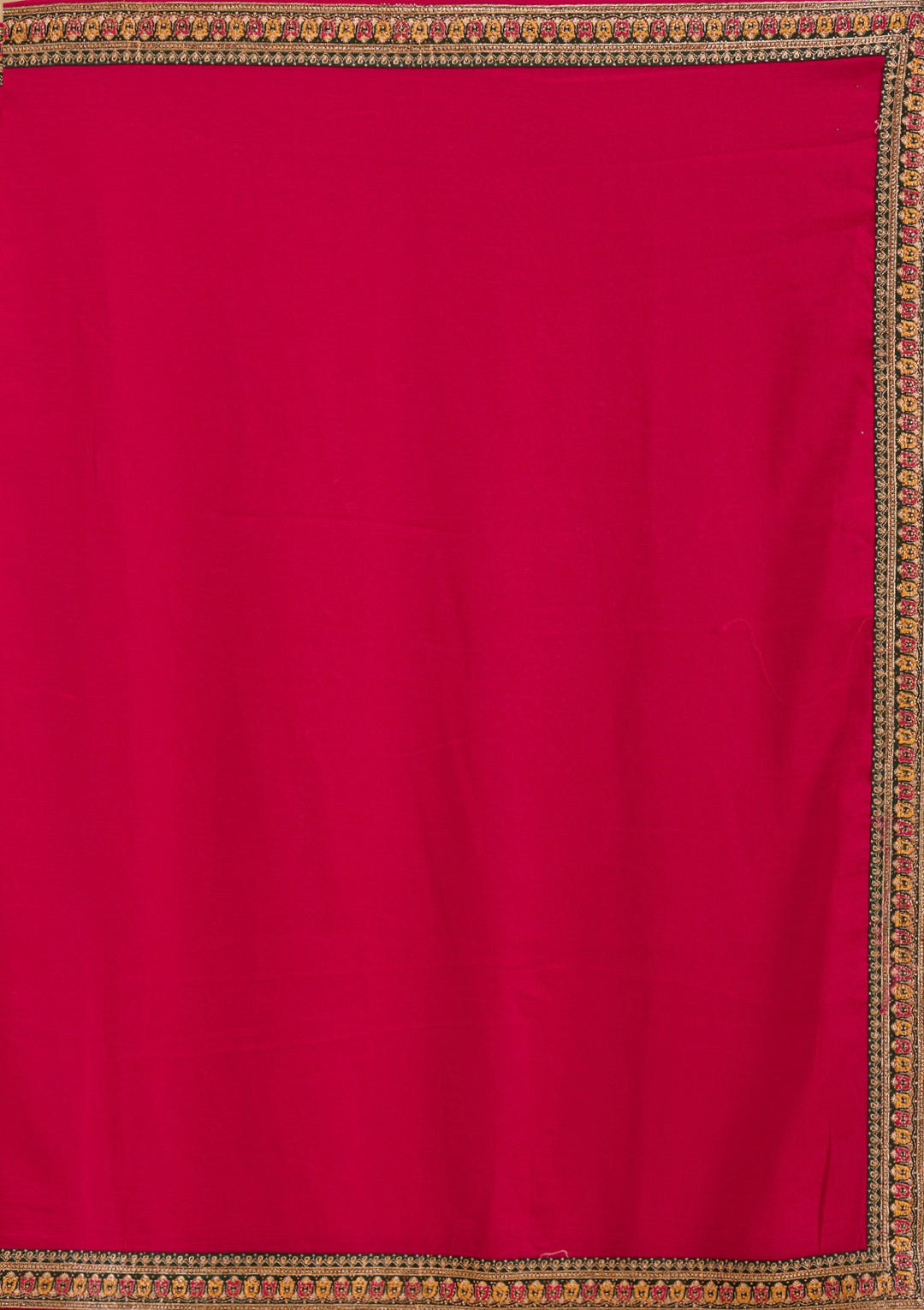 Rani Pink Gold Zariwork Soft Raw Silk Saree