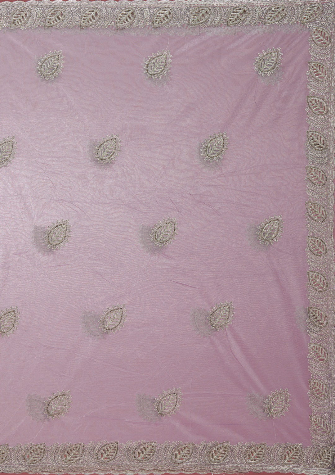 Lavender Cutwork Organza Saree