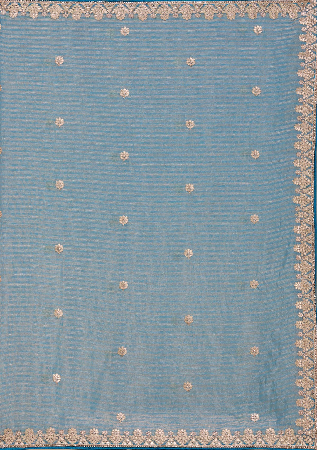 Blue Gotapatti Chiffon Saree