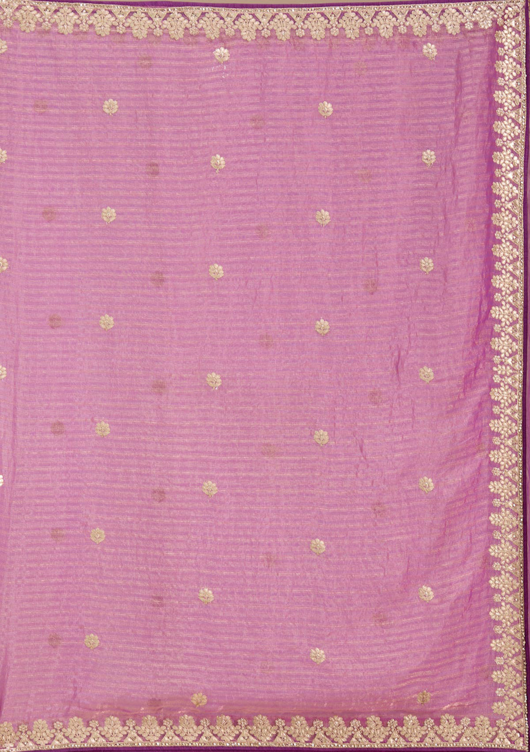Purple Gotapatti Chiffon Saree