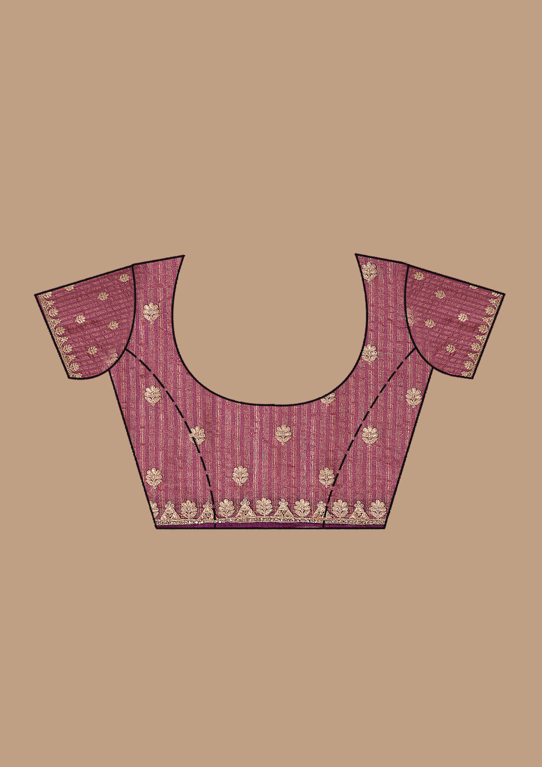 Purple Gotapatti Chiffon Saree