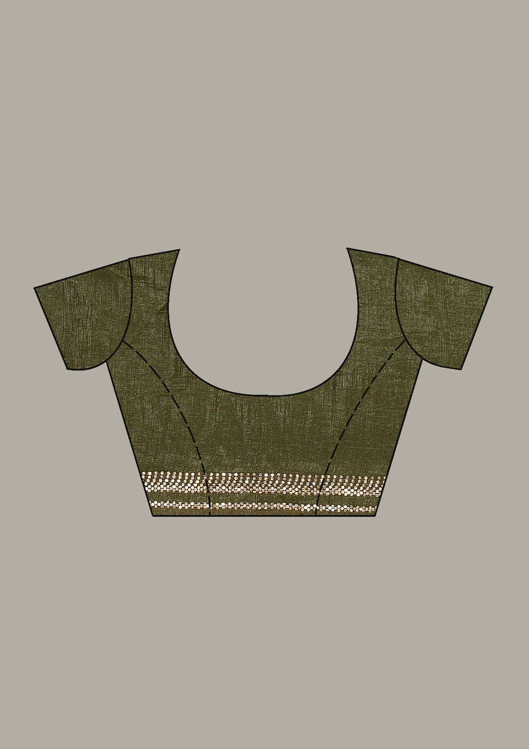 Mehendi Stonework (Gold) Tissue Saree