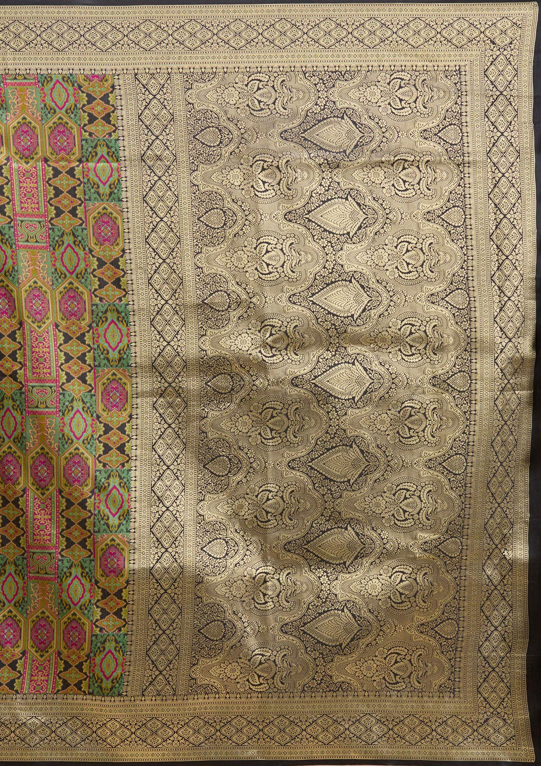 Black Zariwork (Gold) Silk Saree