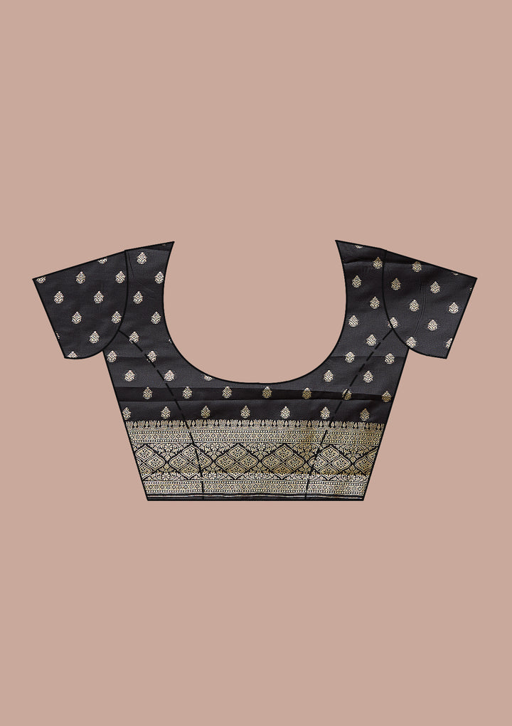 Black Zariwork (Gold) Silk Saree