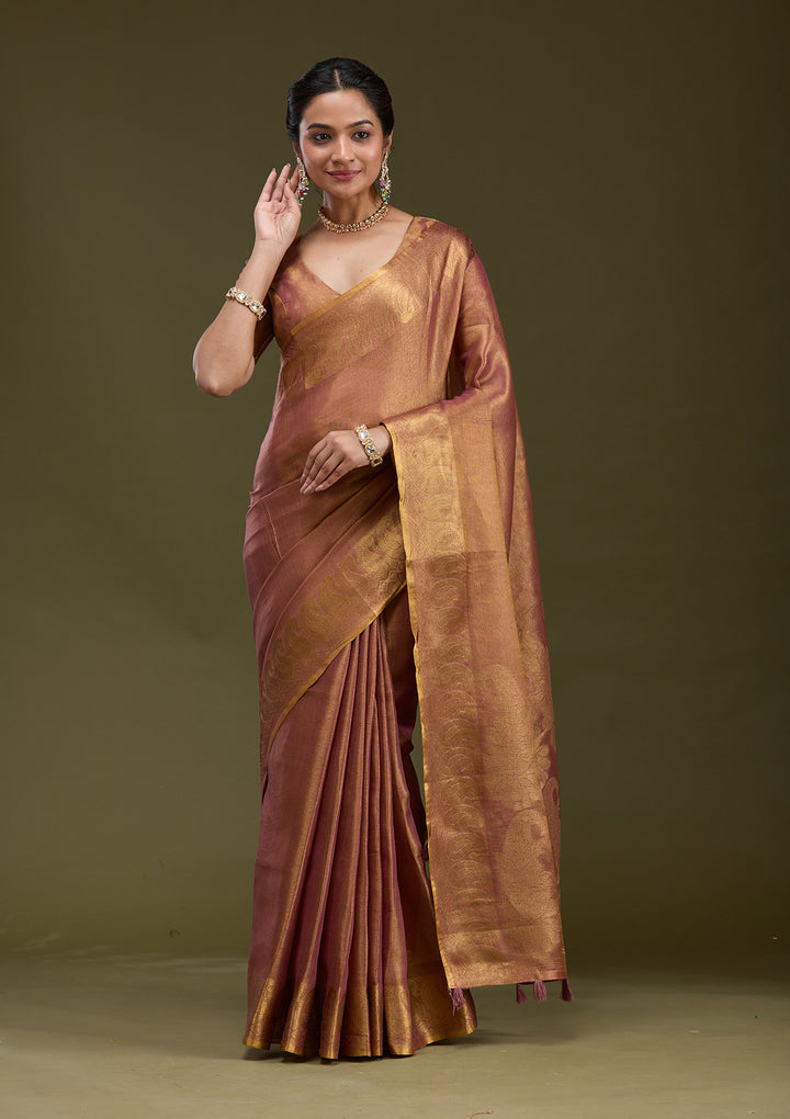 Mauve Printed Art Silk Saree