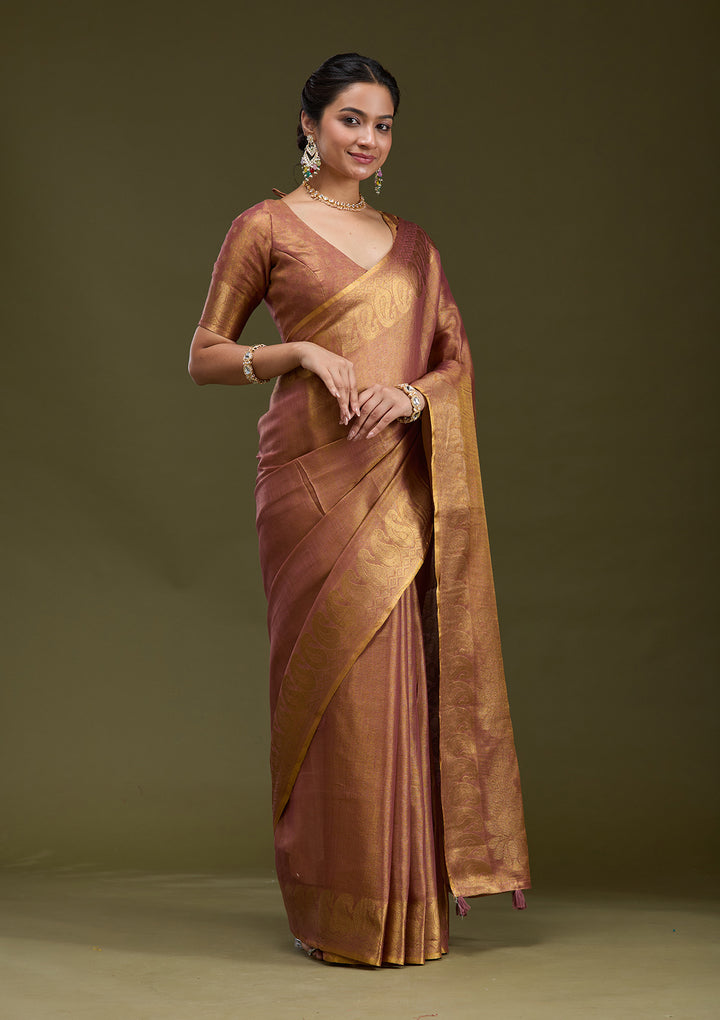 Mauve Printed Art Silk Saree