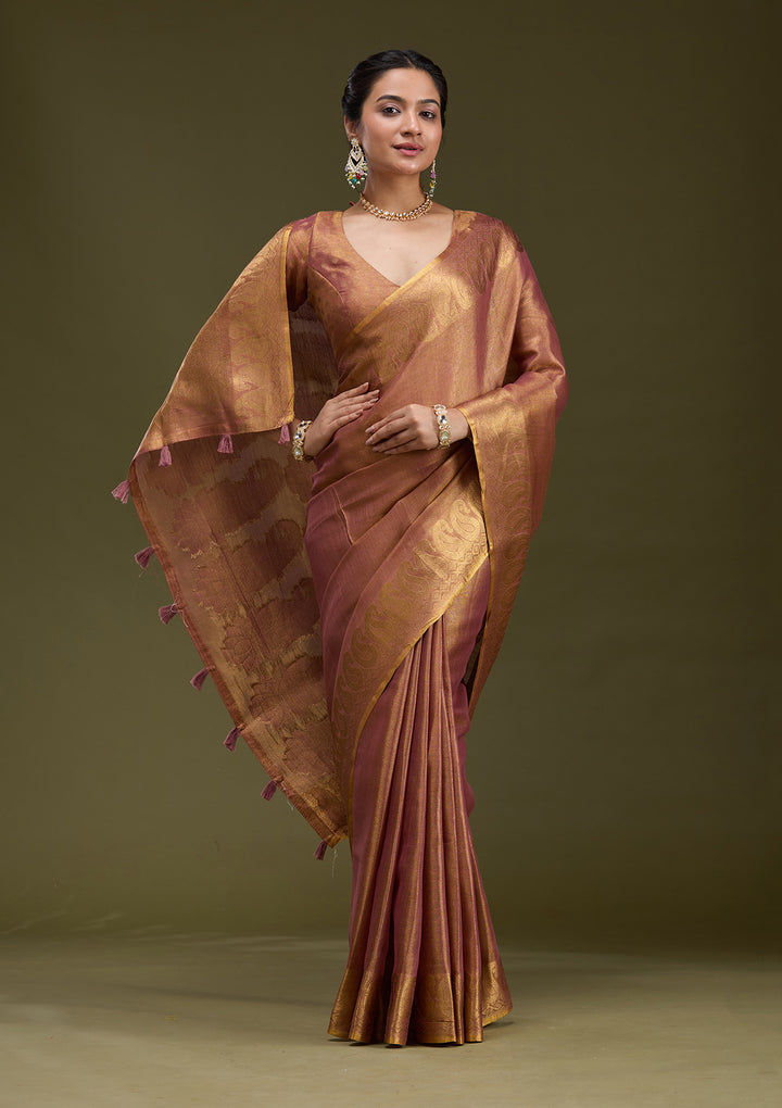 Mauve Printed Art Silk Saree
