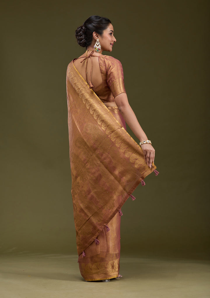 Mauve Printed Art Silk Saree