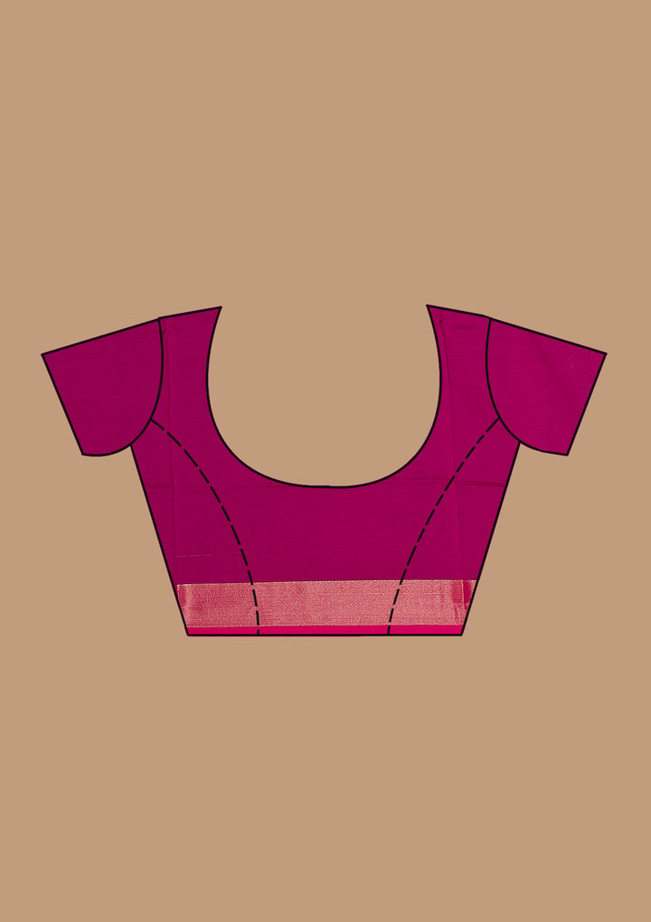 Gajari Pink Printed Art Silk Saree