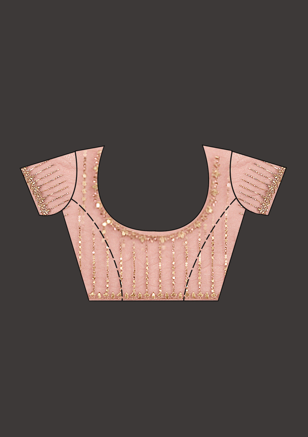 Pink Stonework Chiffon Saree