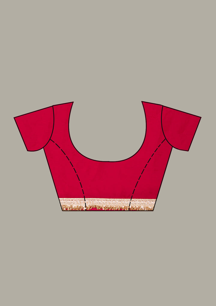 Maroon Threadwork Georgette Saree