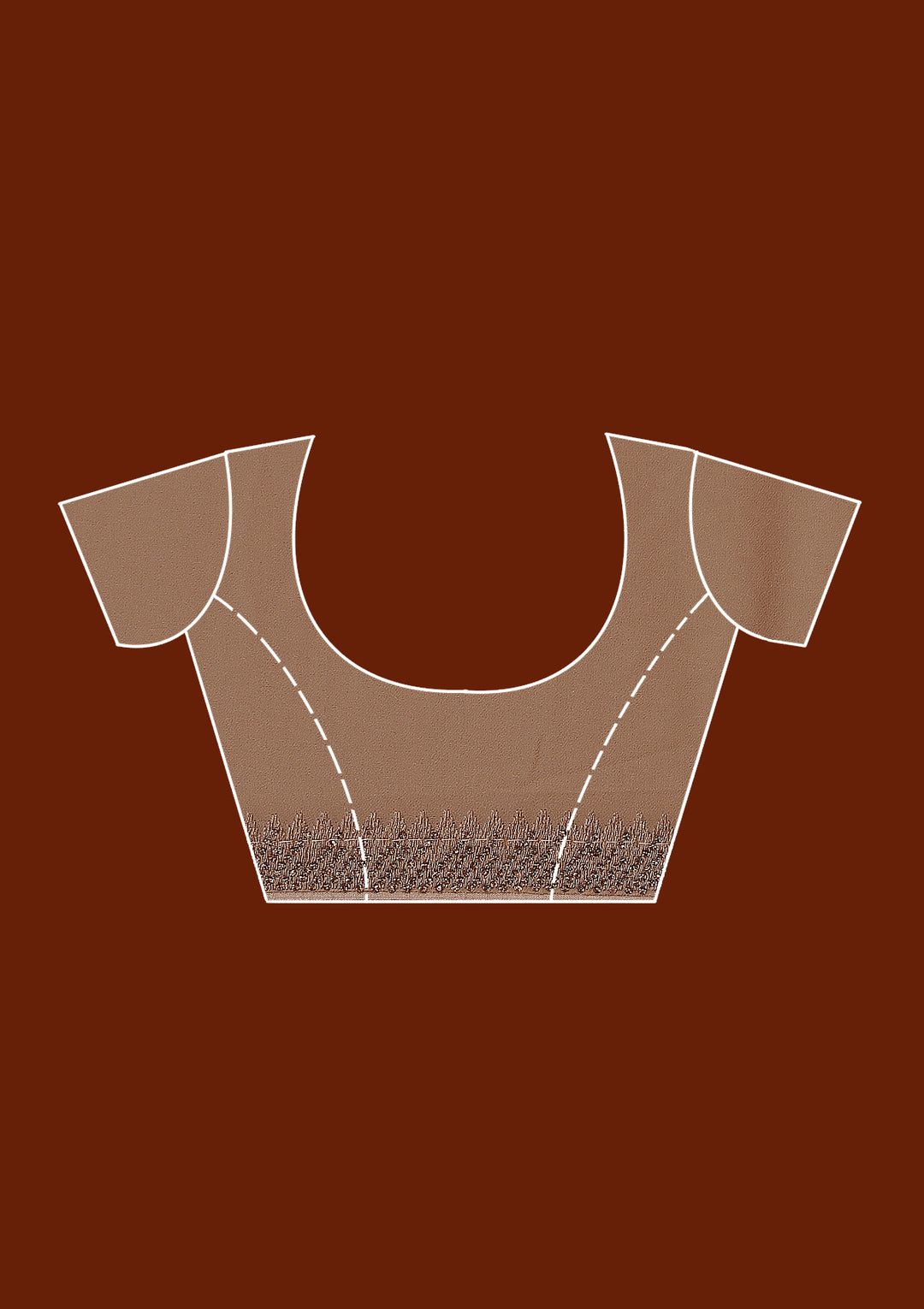 Beige Kashmiri Georgette Saree