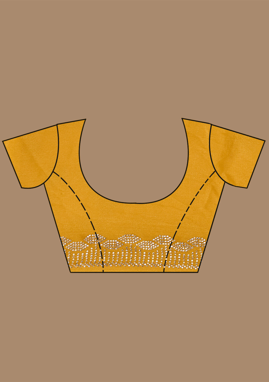 Yellow Badla Tissue Saree
