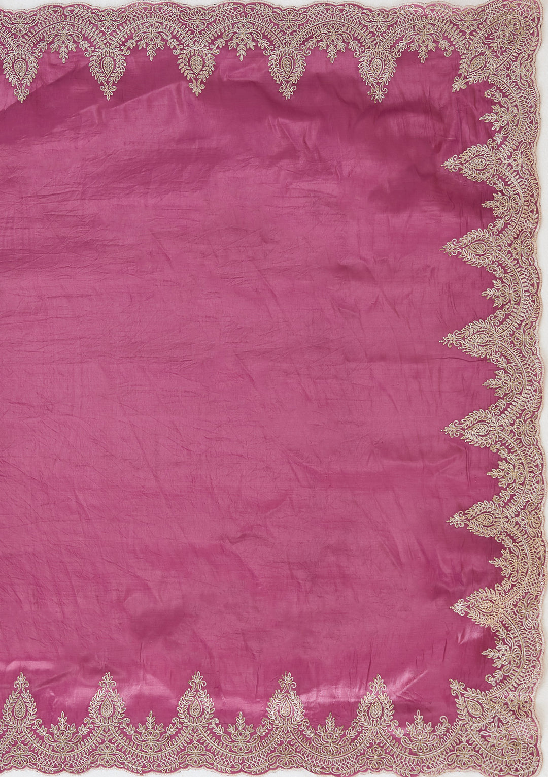Mauve Threadwork Organza Saree