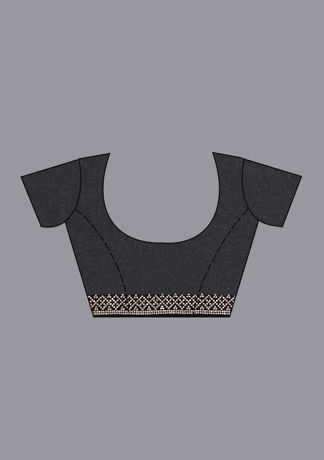 Black Stonework (Gold) Georgette Saree