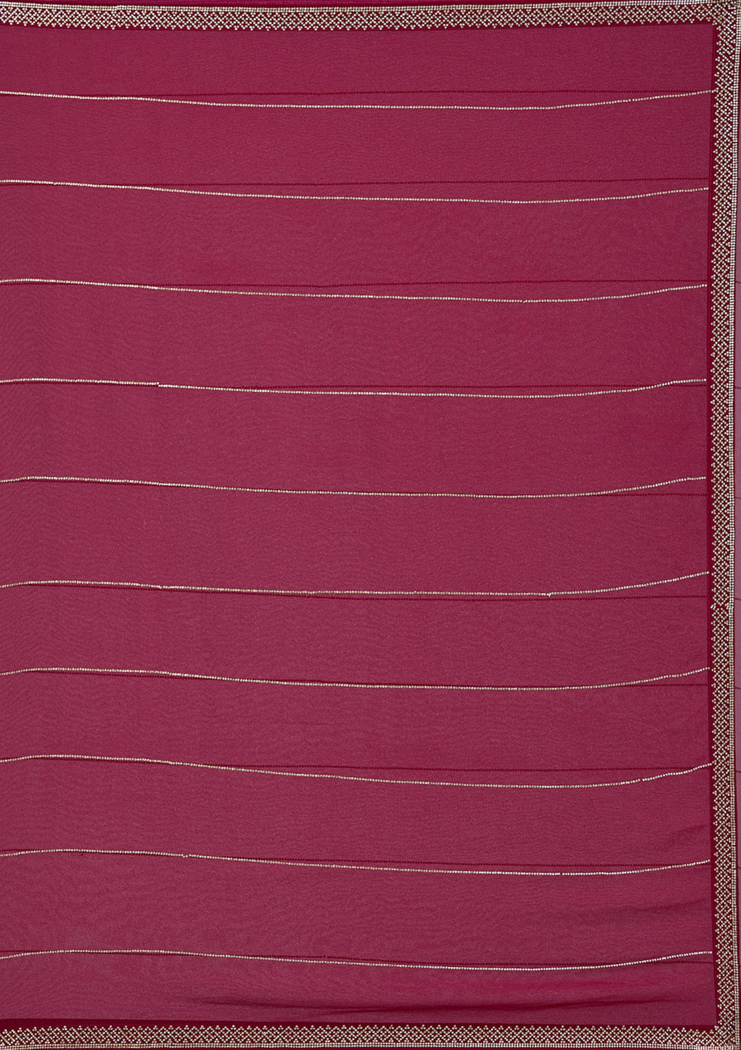 Maroon Stonework (Gold) Georgette Saree