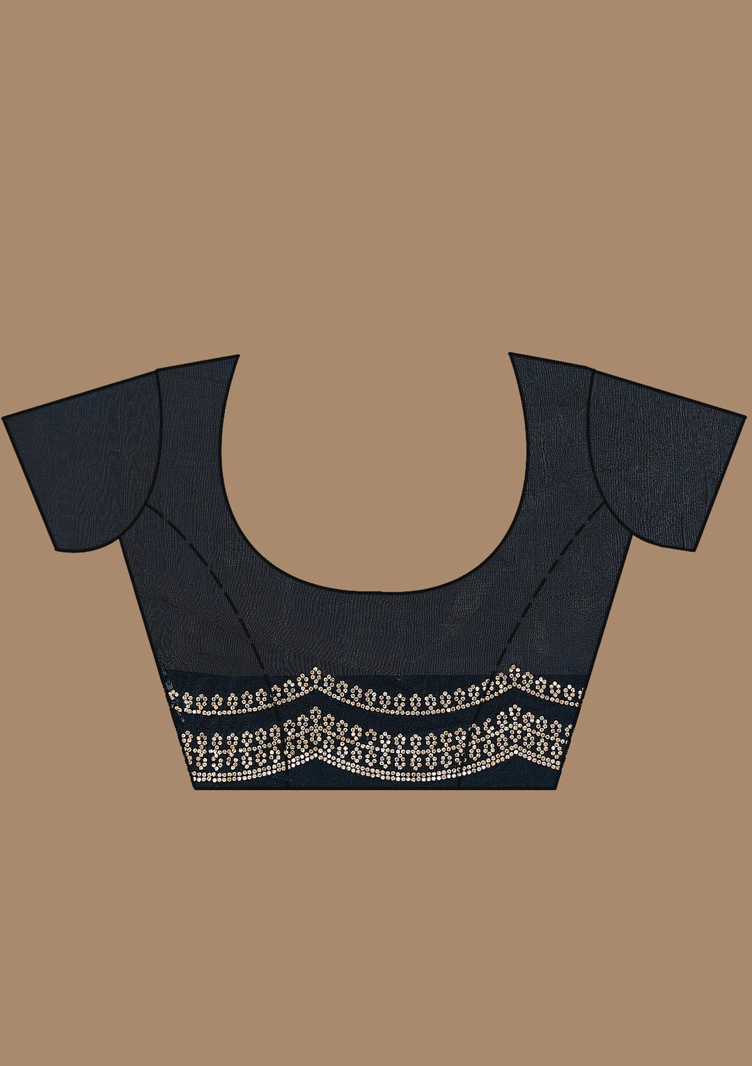 Blue Stonework (Gold) Tissue Saree