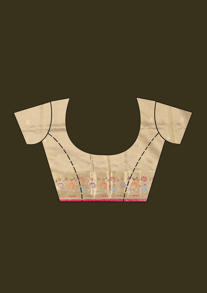 Lavender Zariwork (Gold) Banarasi Silk Saree