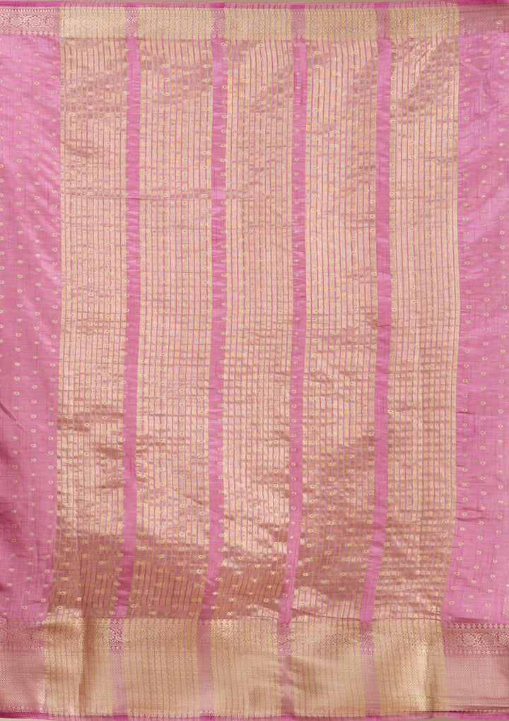 Lavender Zariwork (Gold) Tussar Silk Saree