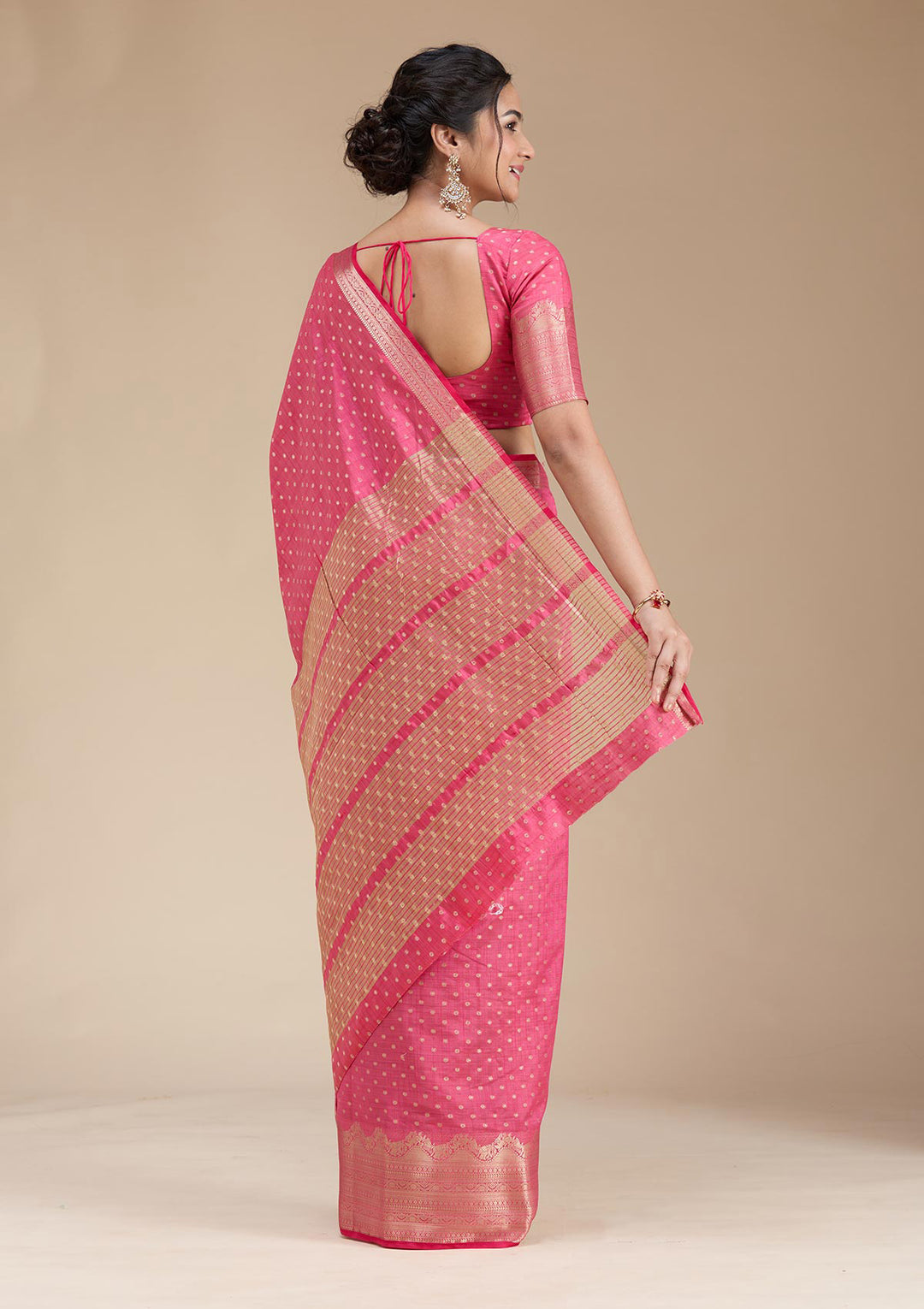 Pink Kanjivaram Silk Saree