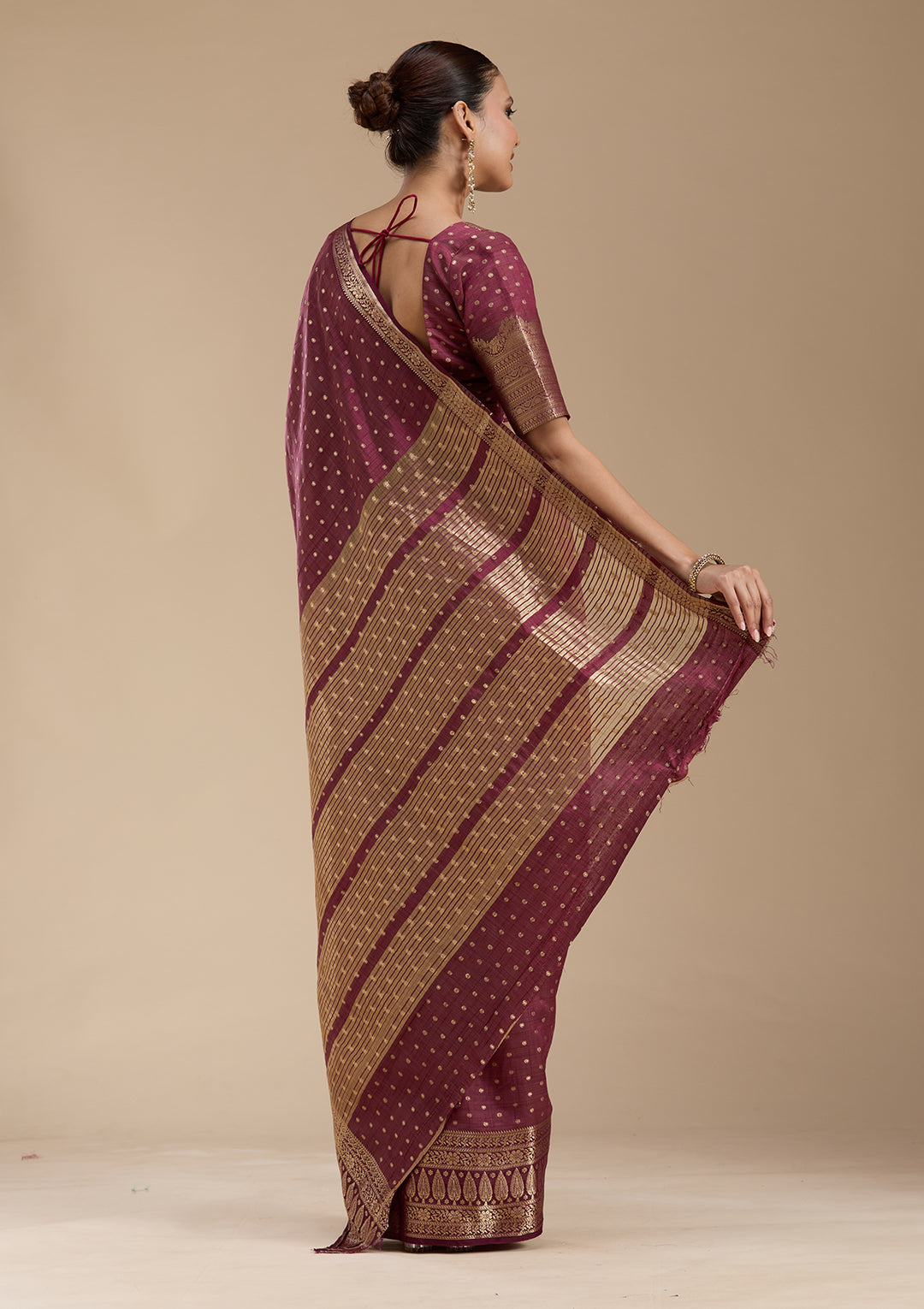 Maroon Zariwork (Gold) Silk Silk_Saree