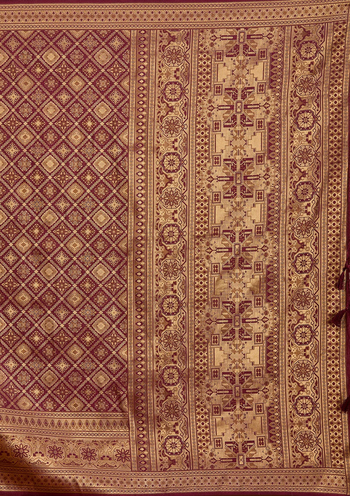 Maroon Zariwork Art Silk Saree