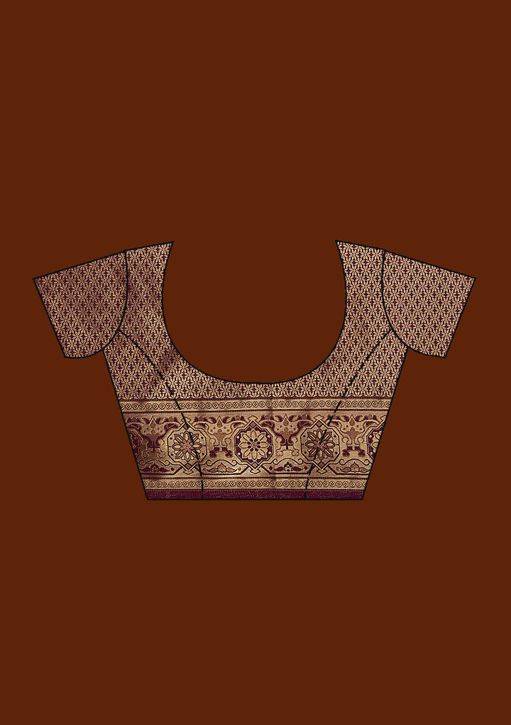 Maroon Zariwork Art Silk Saree