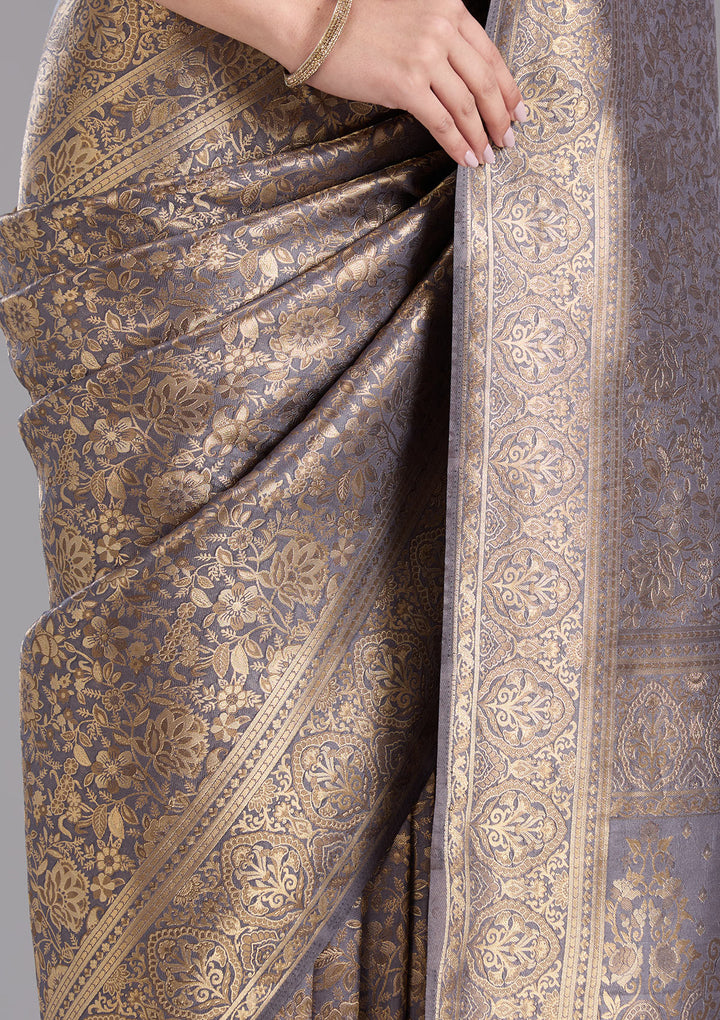 Lavender Zariwork Art Silk Saree