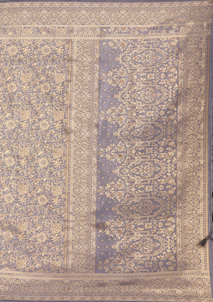 Lavender Zariwork Art Silk Saree