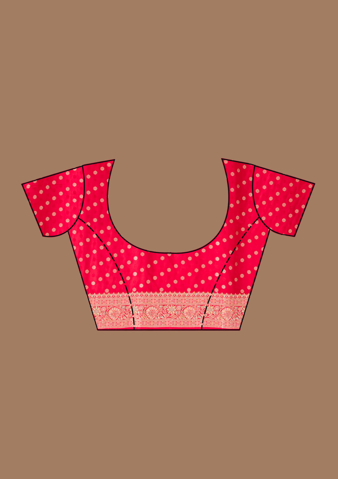 Beige Banarasi Satin Silk_Saree