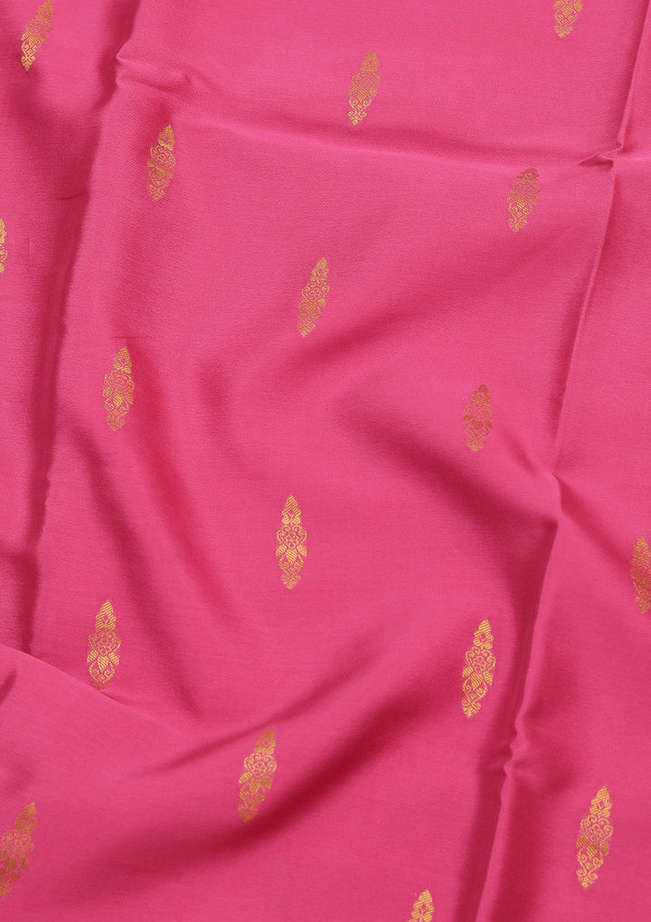 Pink Zariwork Pure Crepe Silk_Saree