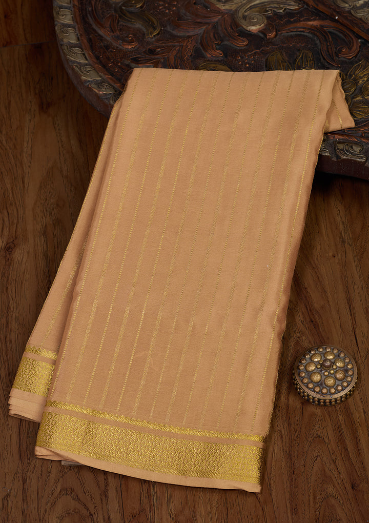 Gold Zariwork Pure Crepe Silk Saree