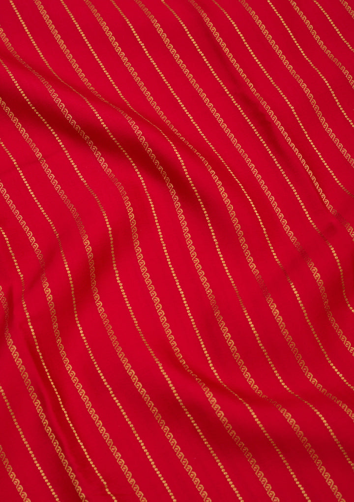 Red Zariwork Pure Crepe Silk Saree