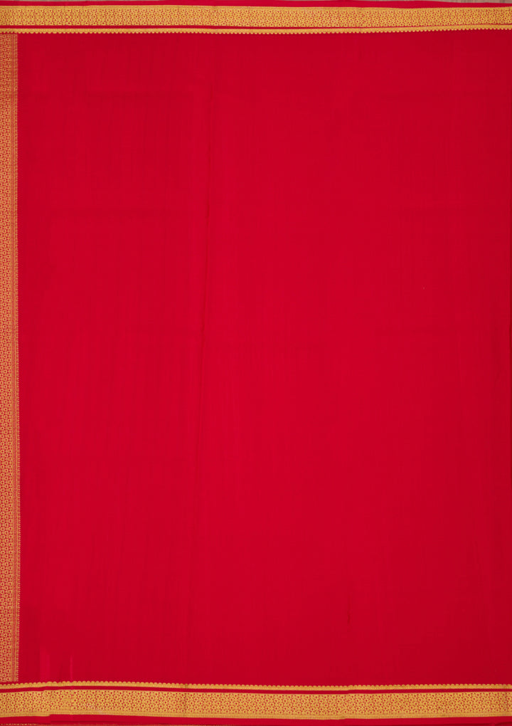 Red Zariwork Pure Crepe Silk Saree